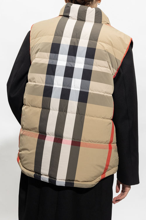 Burberry Beige Polyamide and Feathers Men's Vest