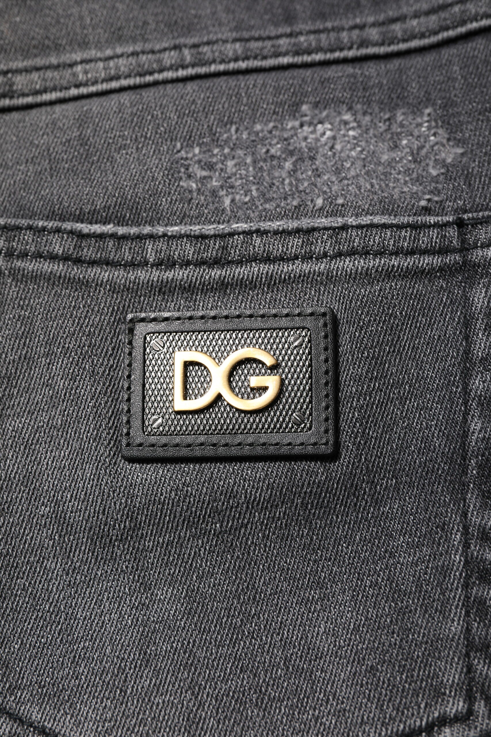 Dolce & Gabbana Dark Gray AUDREY Cotton Skinny Denim Women's Jeans