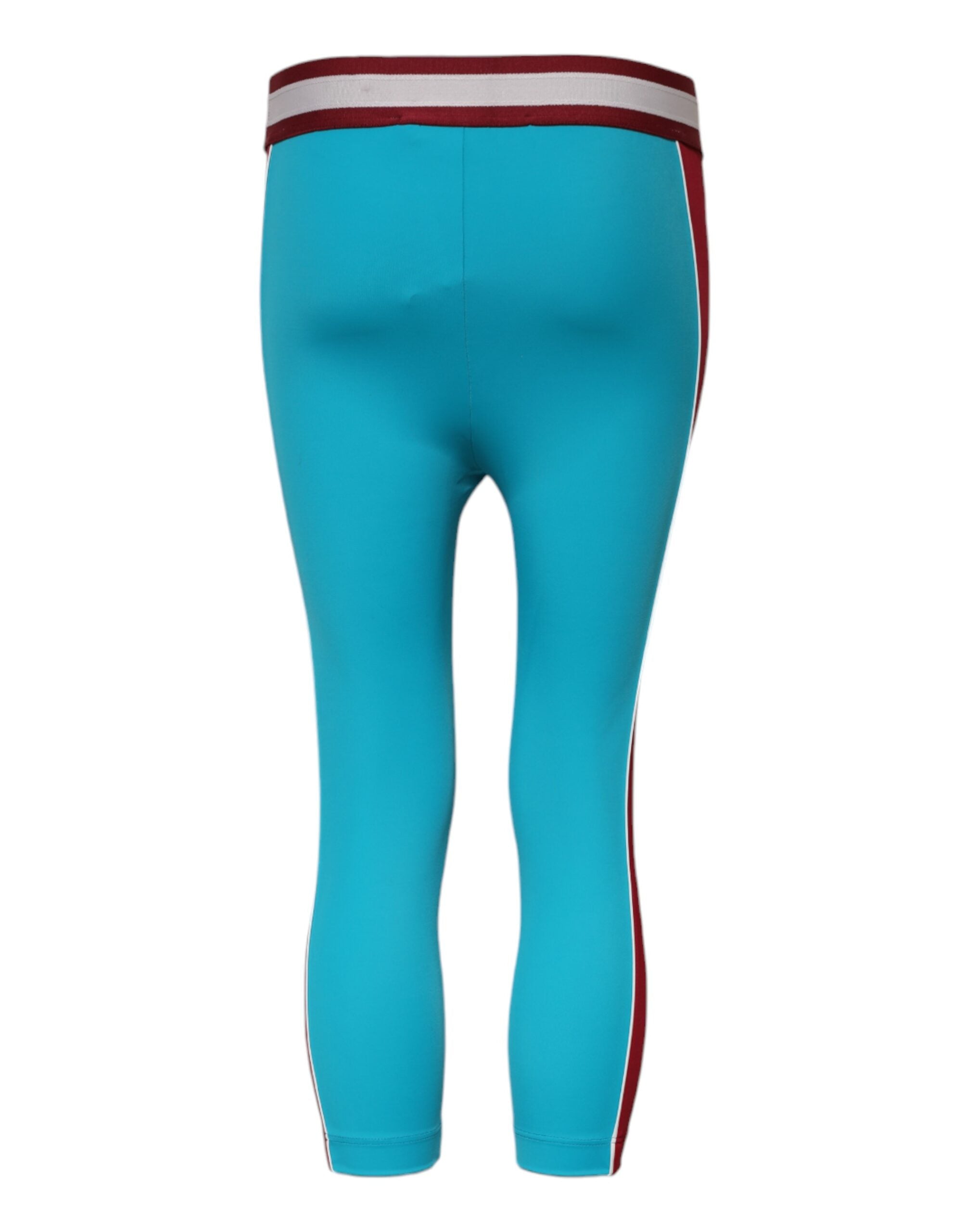 Dolce & Gabbana Blue Nylon Slim Fit Cropped Leggings Women's Pants (Pre-Owned)