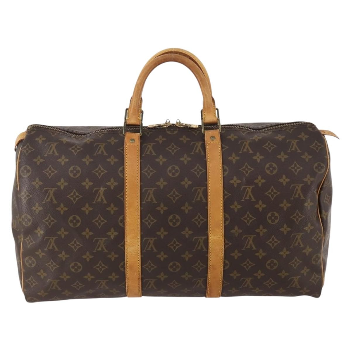 Louis Vuitton Keepall Monogram Canvas Brown Canvas Travel Bag Bag (Pre-Owned)