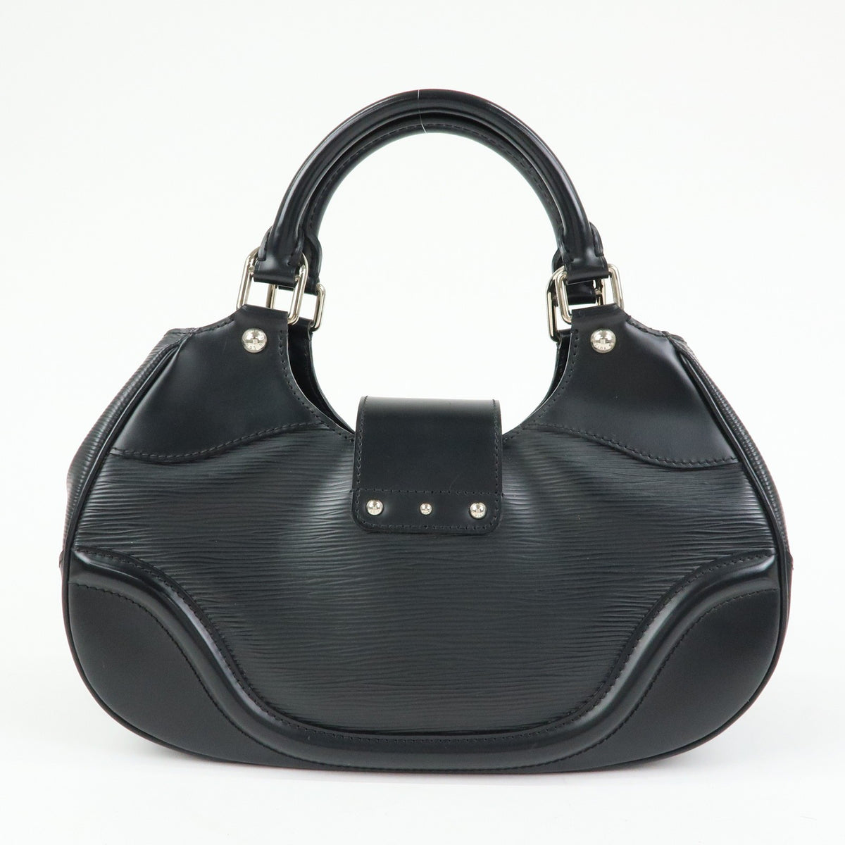 Louis Vuitton Montaigne Sac Epi Leather Black Leather Handbag (Pre-Owned)