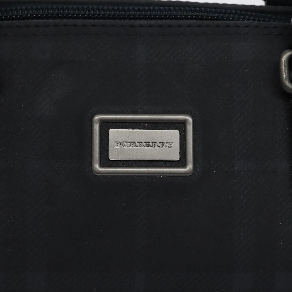 Burberry Nova Check Nova Check Canvas Navy Canvas Handbag (Pre-Owned)