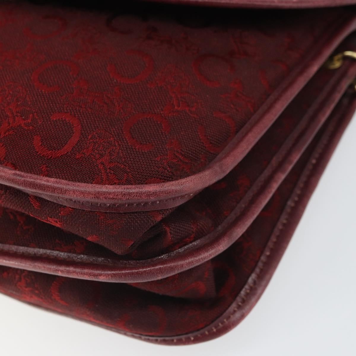 Celine C Sulky Canvas Red Canvas Shoulder Bag Bag (Pre-Owned)
