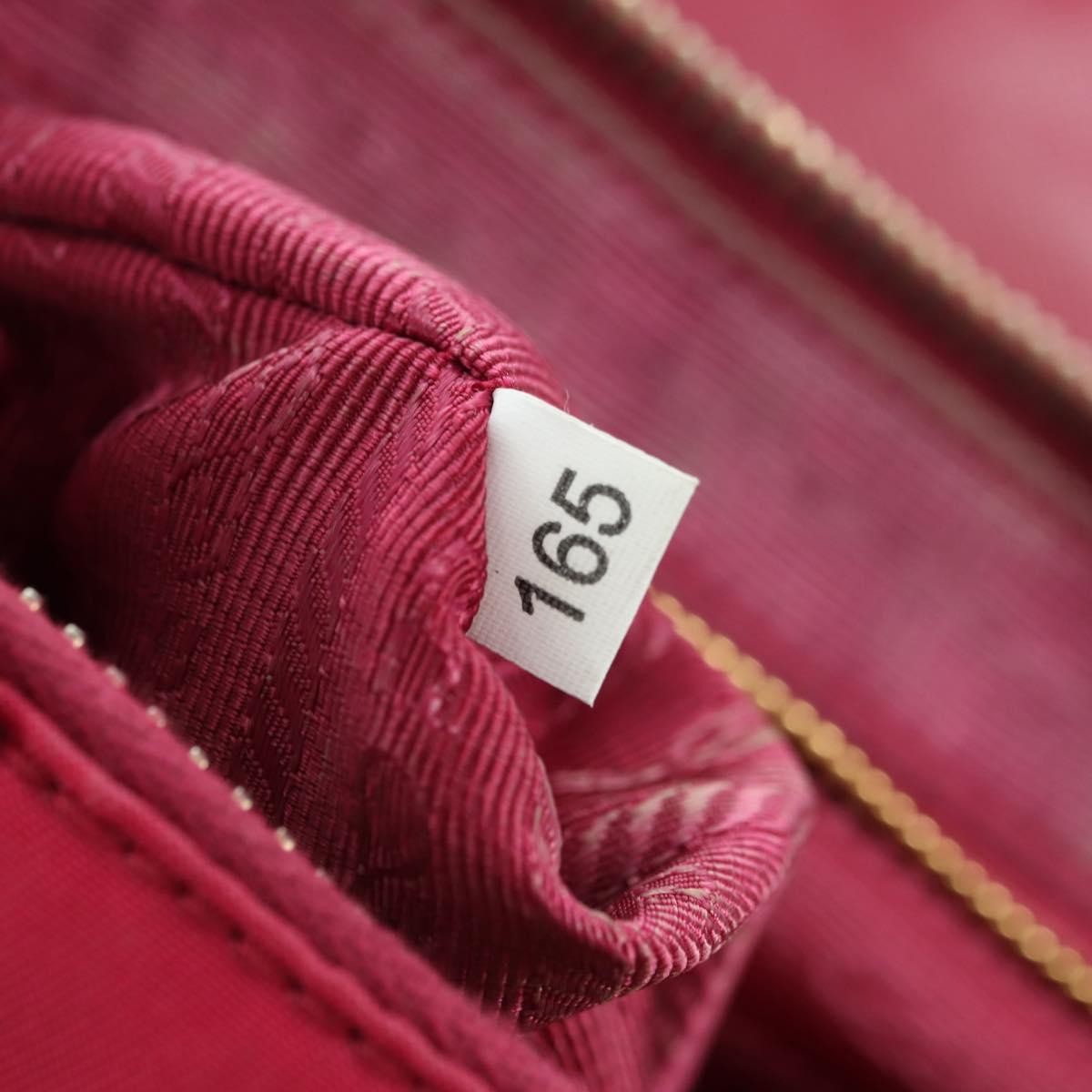 Prada Chain Tessuto And Saffiano Leather Pink Nylon Shoulder Bag Bag (Pre-Owned)