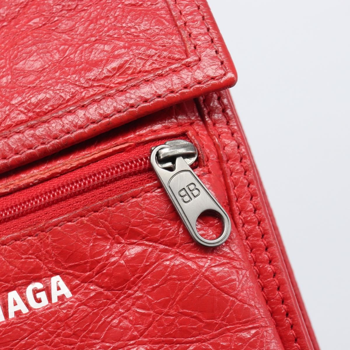 Balenciaga Explorer Leather Red Leather Crossbody Bag Bag (Pre-Owned)