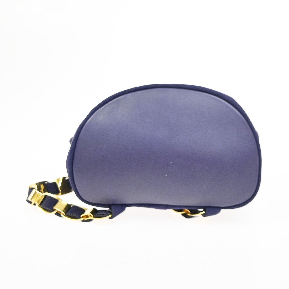 Salvatore Ferragamo Vara Chain Canvas Purple Canvas Backpack Bag (Pre-Owned)