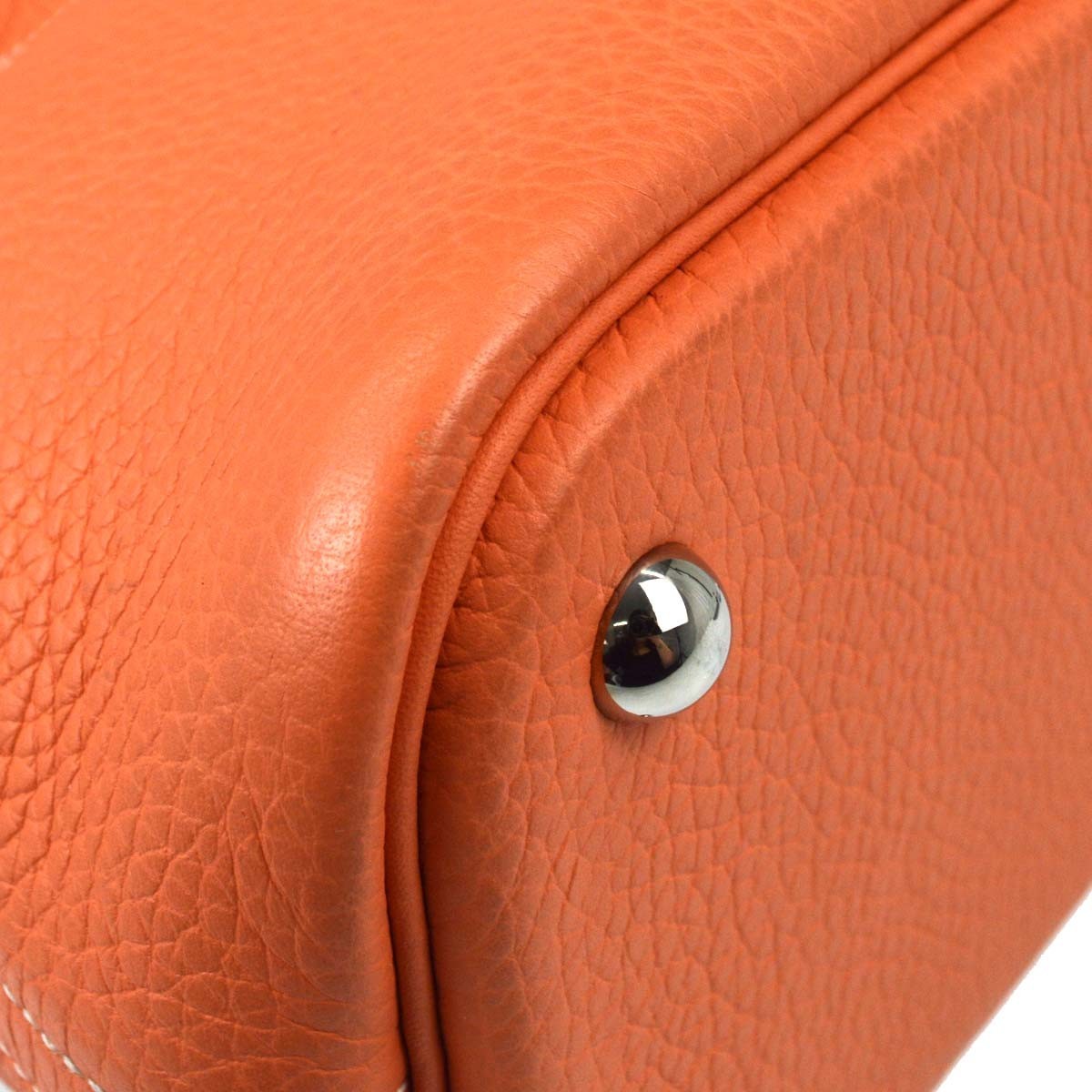 Hermes Bolide Clemence Orange Leather Handbag (Pre-Owned)