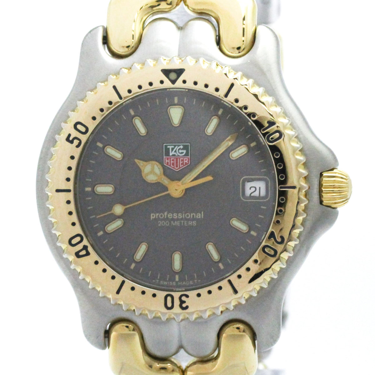 Tag Heuer Sel Professional 200M Quartz Stainless Steel And Gold Plated Watch (Pre-Owned)
