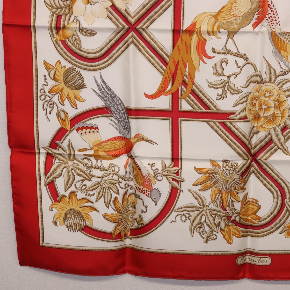 Hermes Carré 90 Silk Multicolor Red Silk Scarve & Shawl Accessory (Pre-Owned)