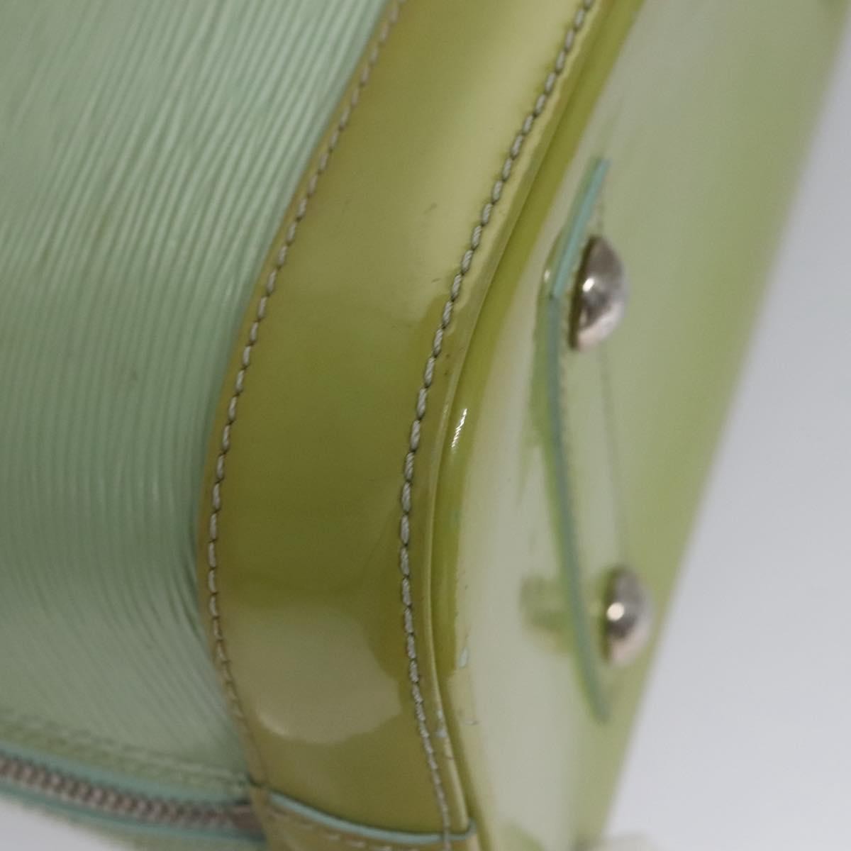 Louis Vuitton Alma Electric Epi Leather Green Patent_Leather Handbag (Pre-Owned)