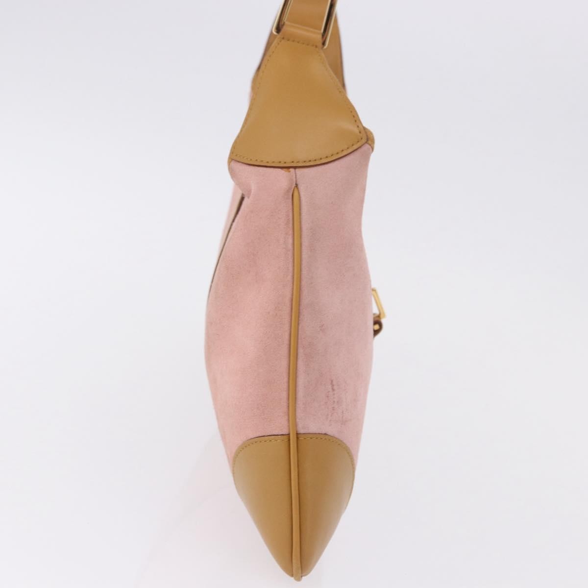 Gucci Bamboo Jackie Suede Pink Suede Handbag (Pre-Owned)