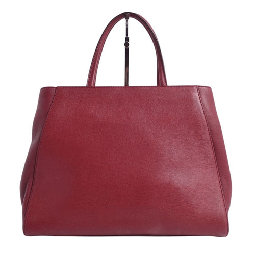 Fendi 2Jours Red Pony-Style Calfskin Shoulder Bag (Pre-Owned)