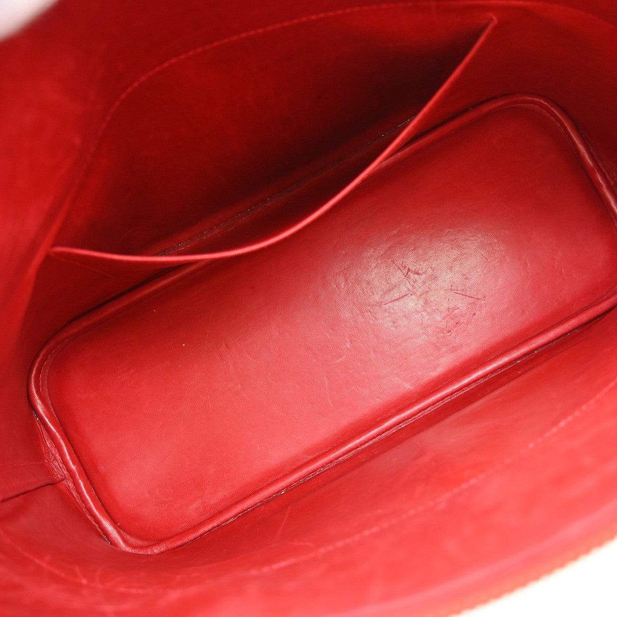 Hermes Bolide Courchevel Red Leather Handbag (Pre-Owned)