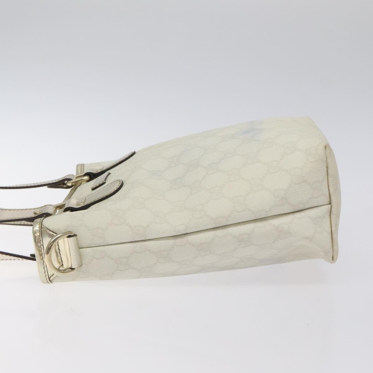 Gucci Vintage Tote Gg Canvas White Canvas Tote Bag Bag (Pre-Owned)
