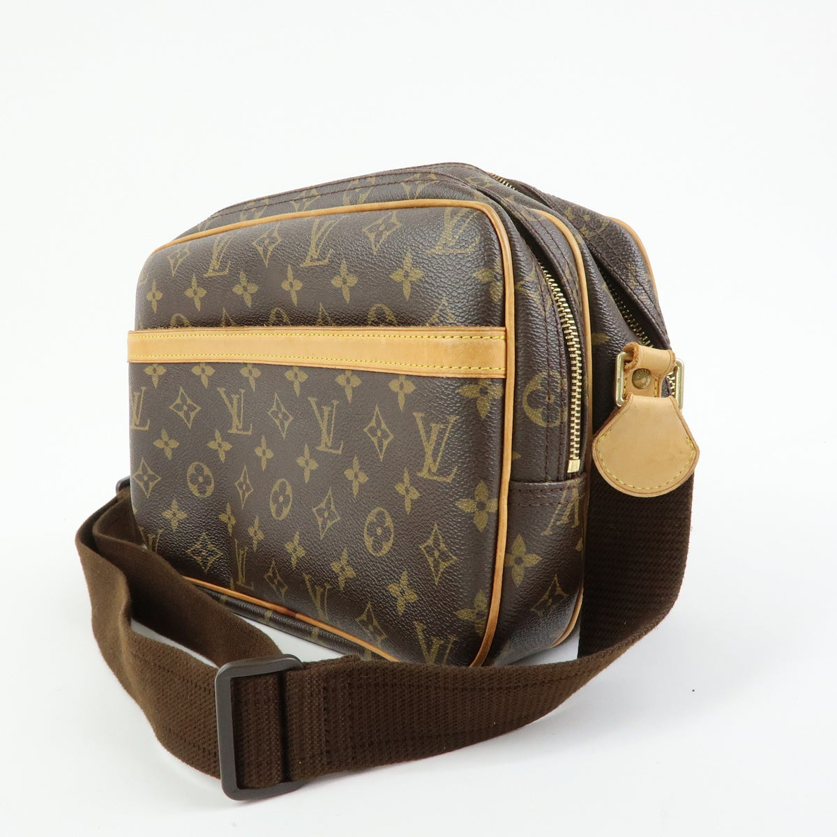 Louis Vuitton Reporter Monogram Canvas Brown Canvas Shoulder Bag Bag (Pre-Owned)