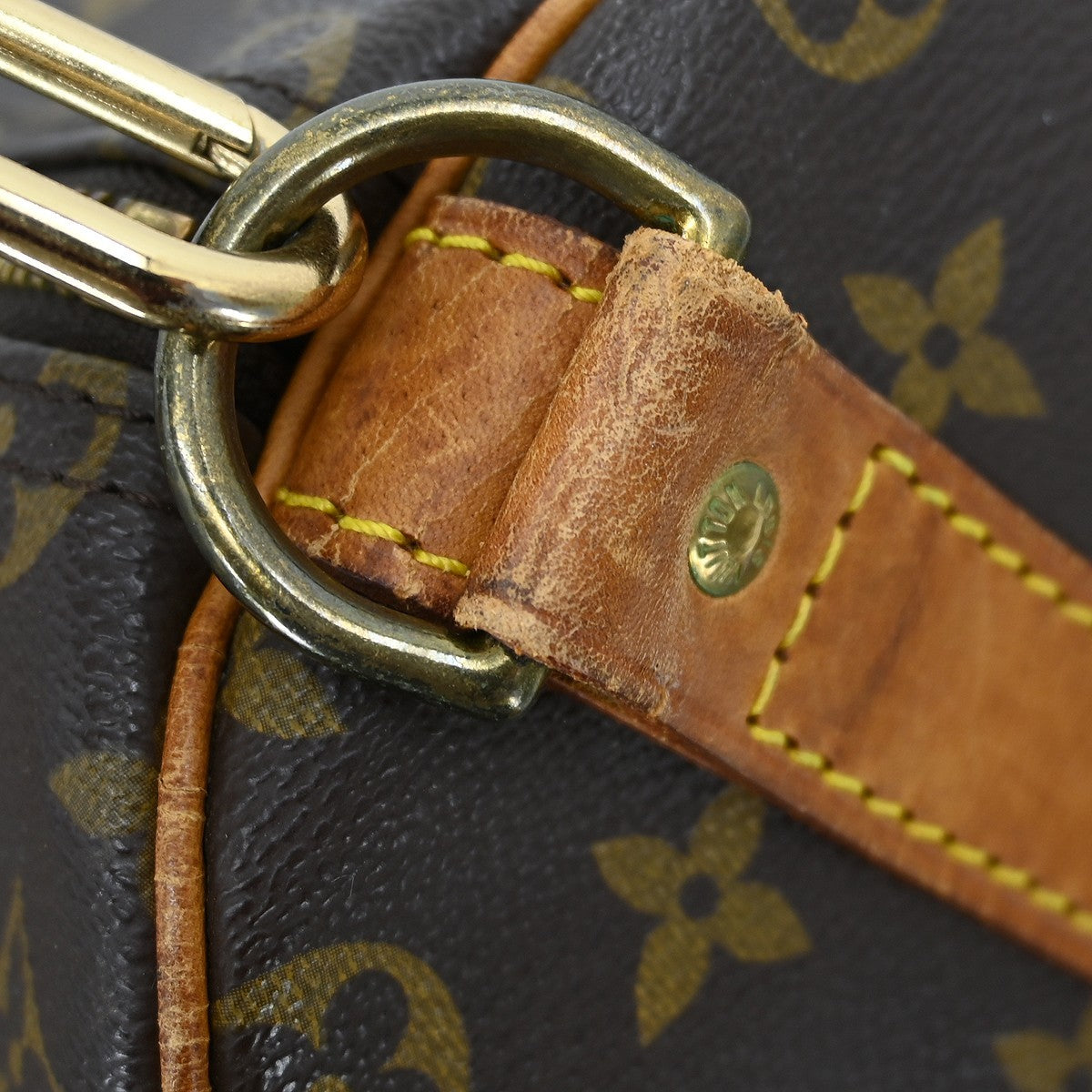 Louis Vuitton Keepall Bandoulière Monogram Brown Canvas Travel Bag Bag (Pre-Owned)