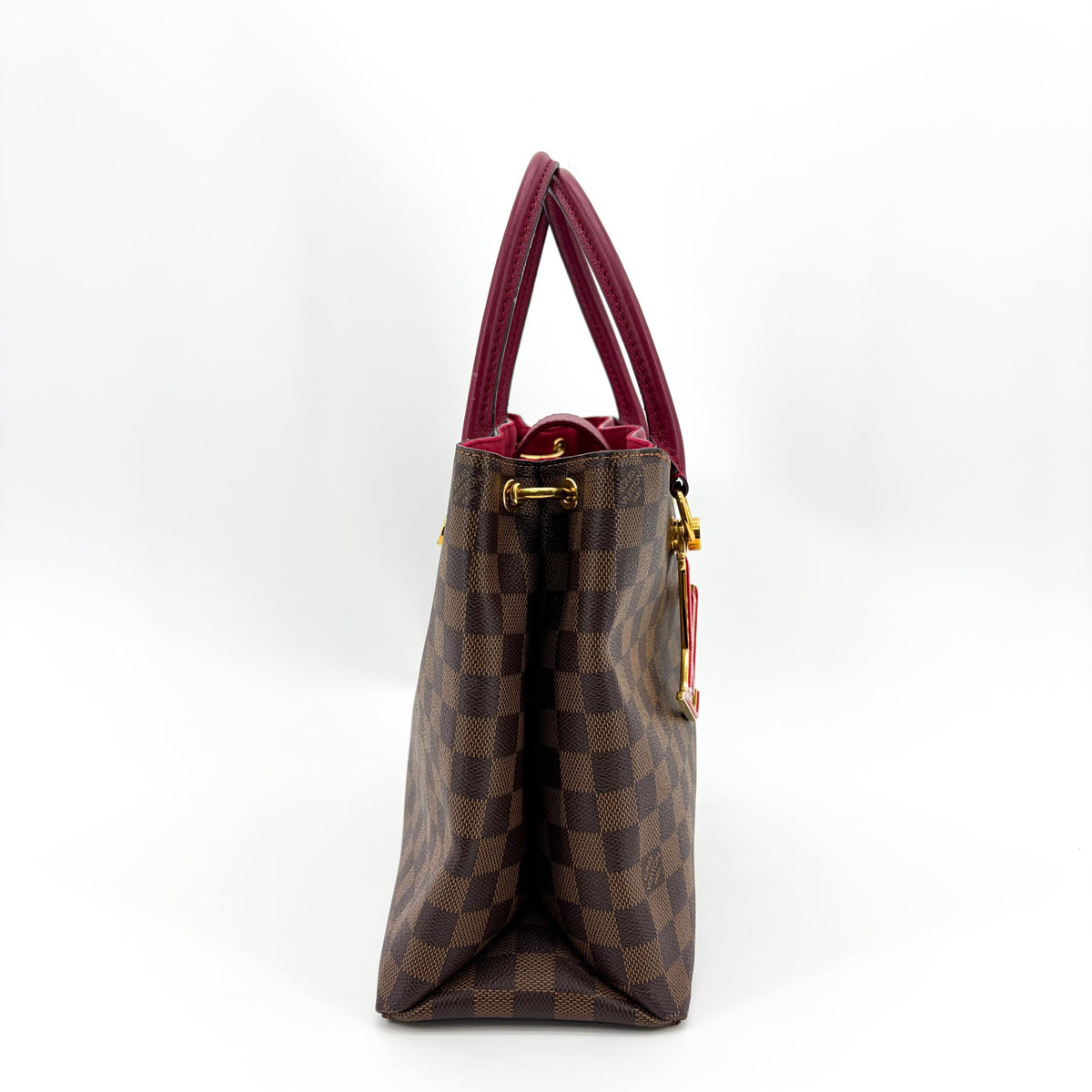 Louis Vuitton Lv Riverside Damier With Leather Brown Canvas Handbag (Pre-Owned)