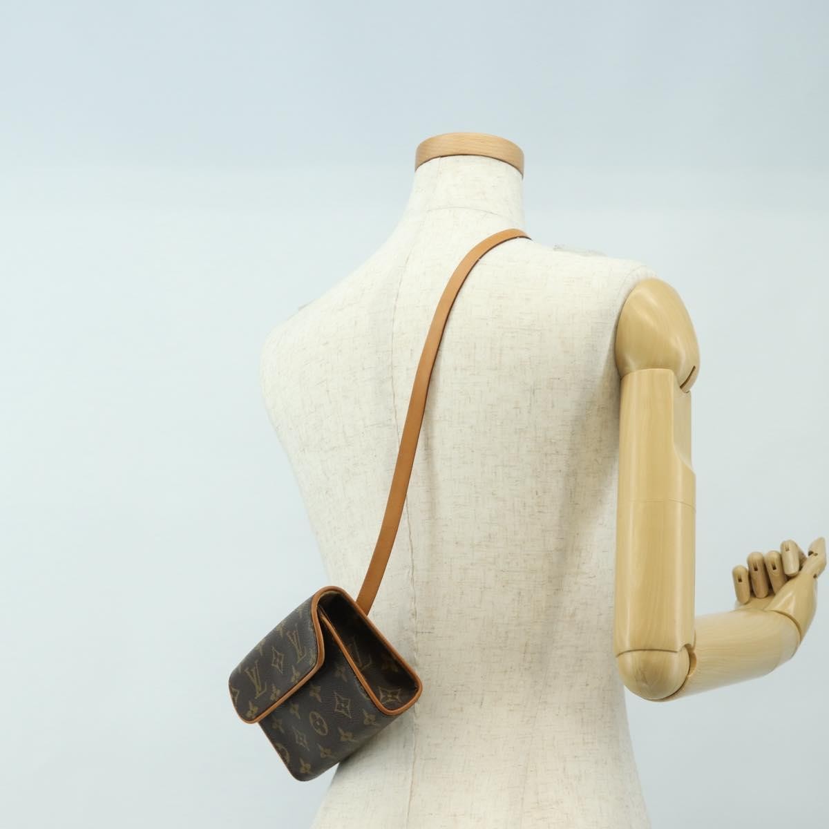 Louis Vuitton Florentine Waist Monogram Canvas Brown Canvas Clutche & Pouche Bag (Pre-Owned)