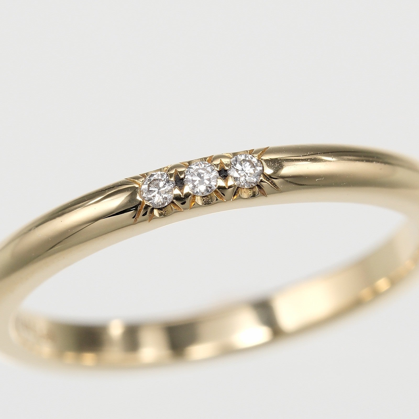 Tiffany & Co. Forever Band 18K Yellow Gold With Diamond Gold Yellow_Gold Ring Jewelry (Pre-Owned)