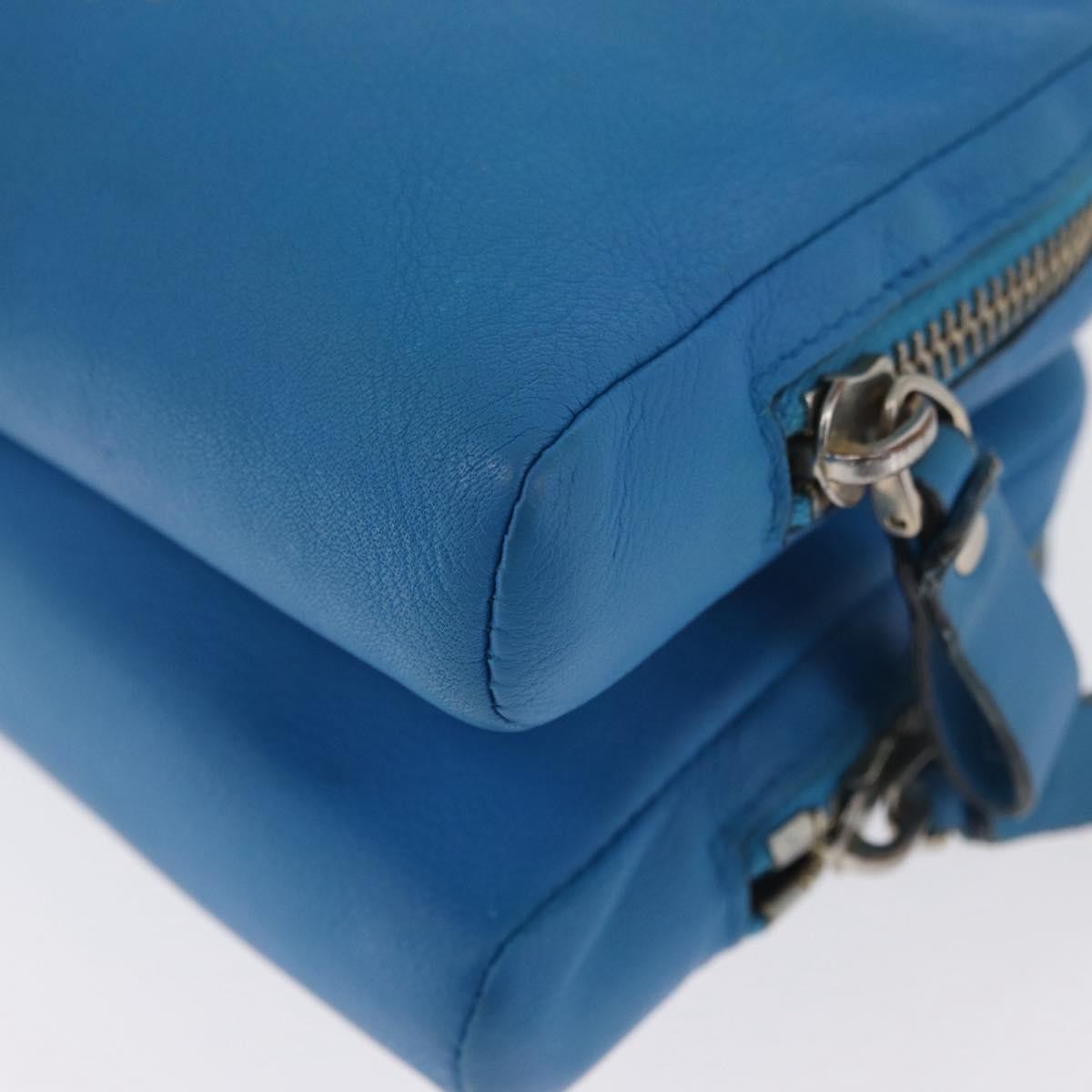 Valentino Garavani Rockstud Chain Camera Leather Blue Leather Clutche & Pouche Bag (Pre-Owned)