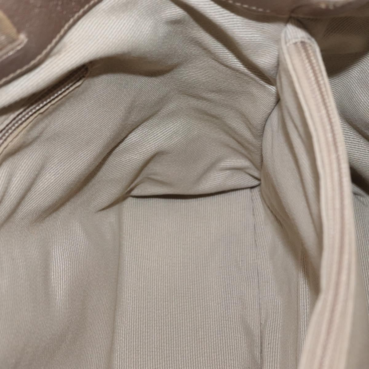 Salvatore Ferragamo Vala Tote Leather Beige Leather Tote Bag Bag (Pre-Owned)