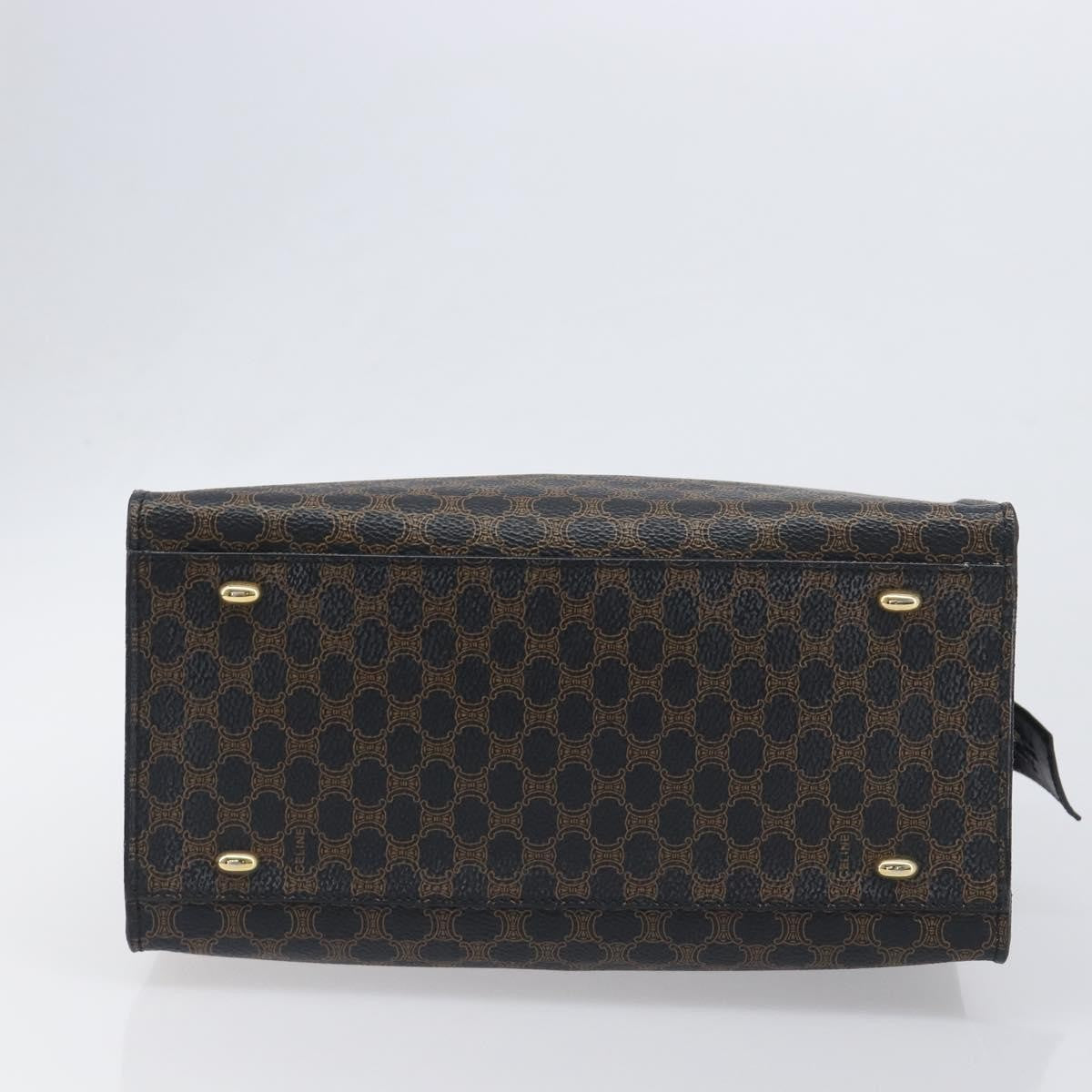 Celine Vintage Macadam Canvas Black Pvc Tote Bag Bag (Pre-Owned)