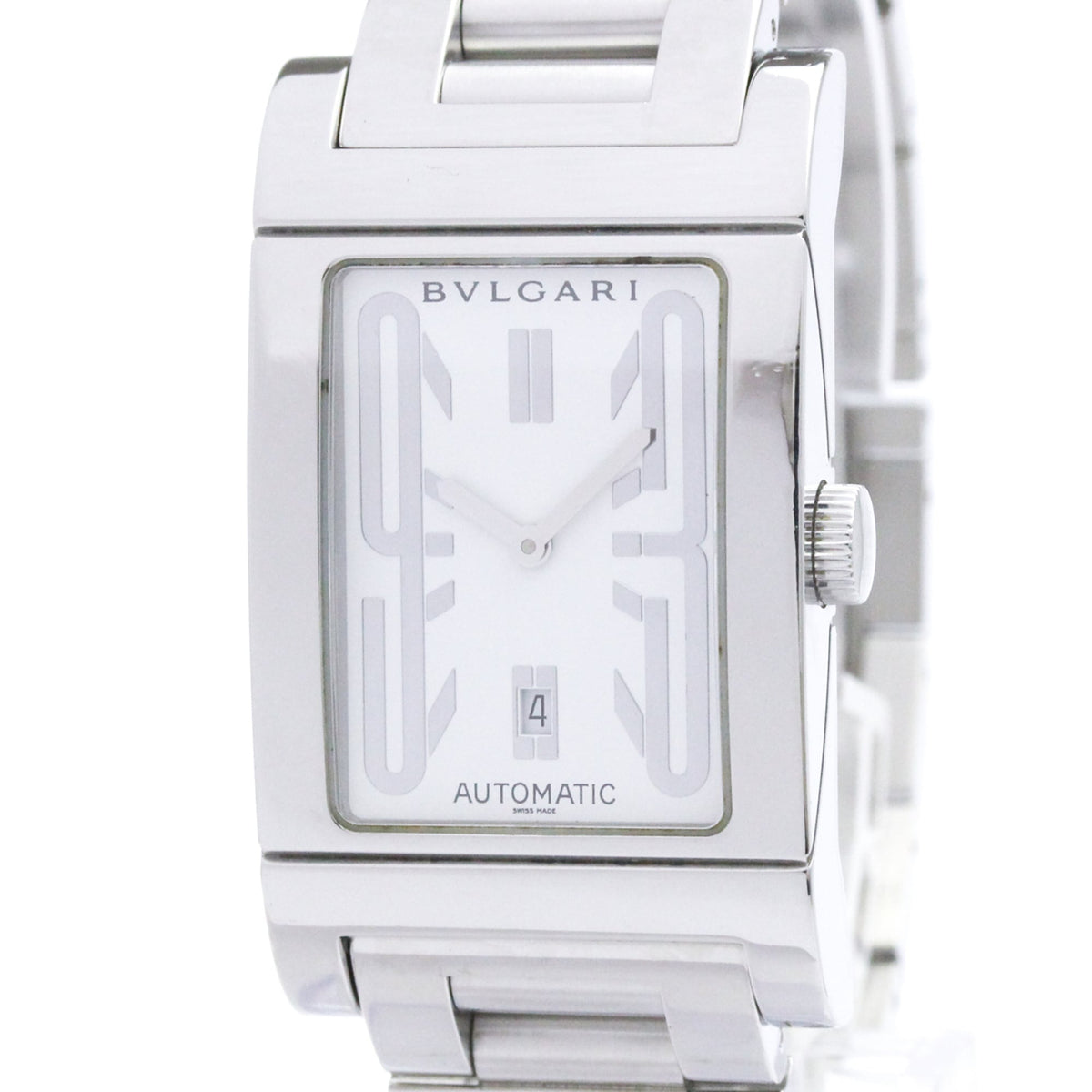 Bvlgari Rettangolo Automatic Stainless Steel Watch (Pre-Owned)