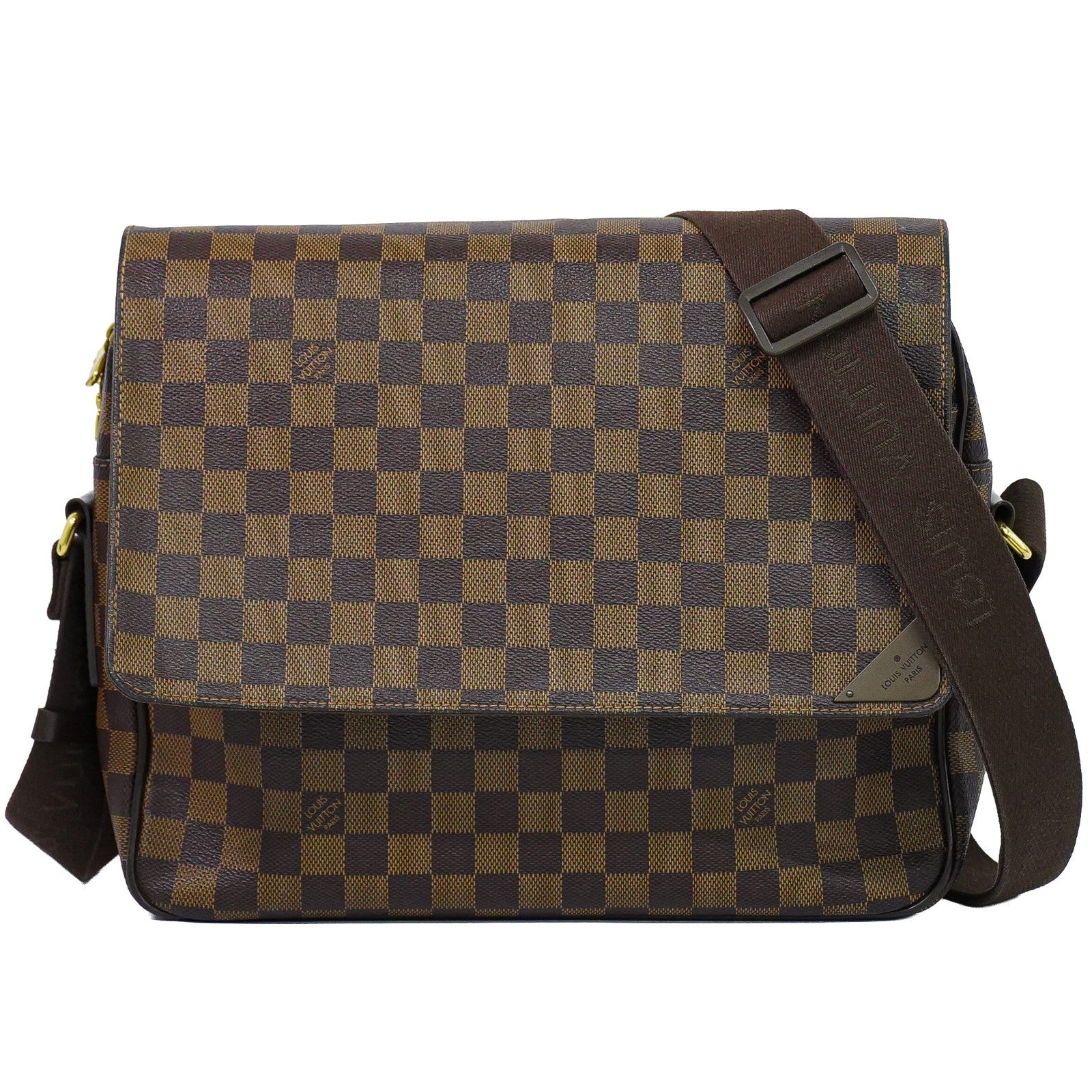 Louis Vuitton Shelton Messenger Damier Ebene Brown Canvas Shoulder Bag Bag (Pre-Owned)
