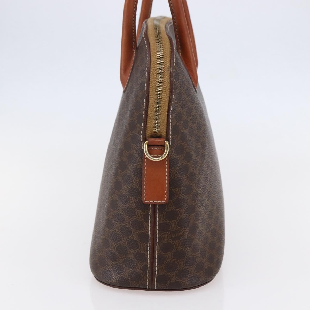 Celine Vintage Macadam Canvas Brown Canvas Handbag (Pre-Owned)