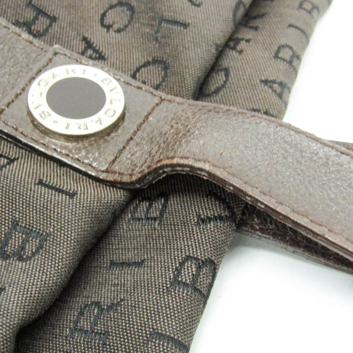 Bvlgari Logomania Canvas Brown Canvas Tote Bag Bag (Pre-Owned)