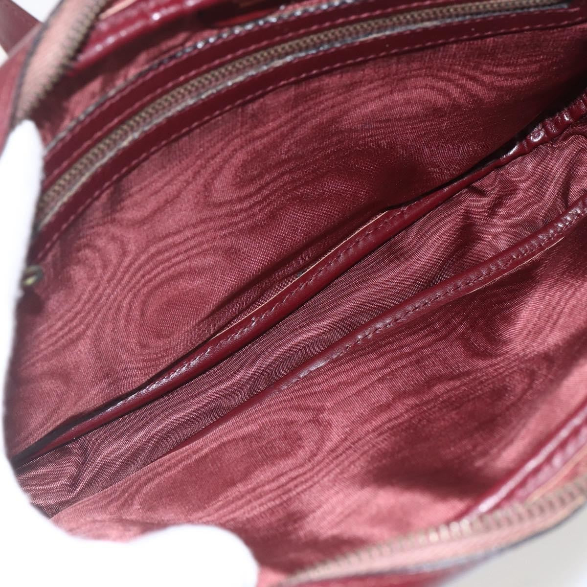Cartier Must De Cartier Leather Burgundy Leather Shoulder Bag Bag (Pre-Owned)