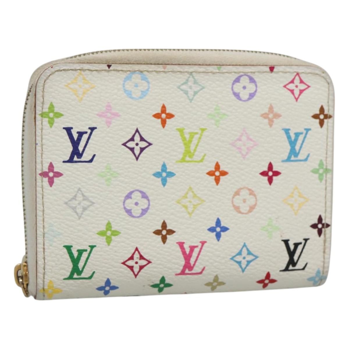 Louis Vuitton Porte-Monnaie Zippy Monogram Multicolor White Canvas Wallets Accessory (Pre-Owned)