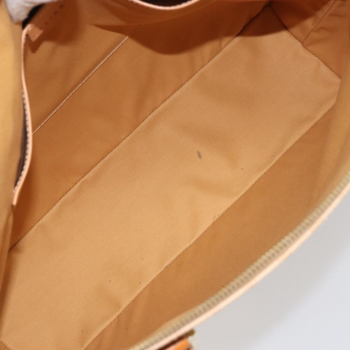 Celine Vintage Macadam Canvas And Leather Beige Canvas Tote Bag Bag (Pre-Owned)
