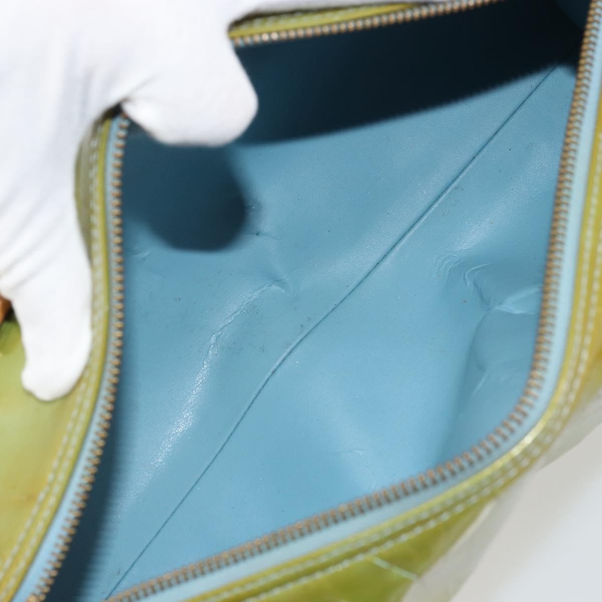 Louis Vuitton Bedford Monogram Vernis Green Patent_Leather Handbag (Pre-Owned)