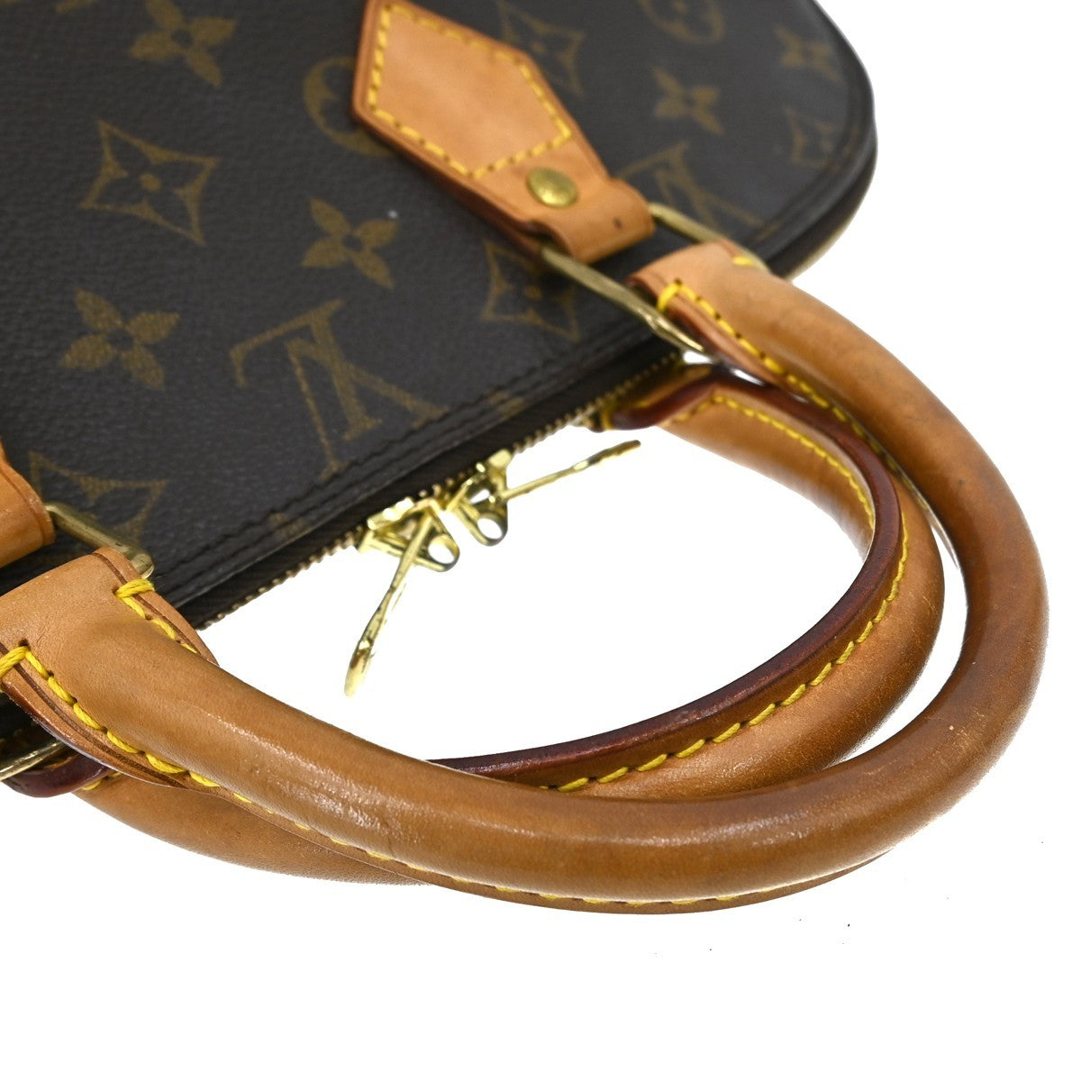 Louis Vuitton Alma Monogram Brown Canvas Handbag (Pre-Owned)