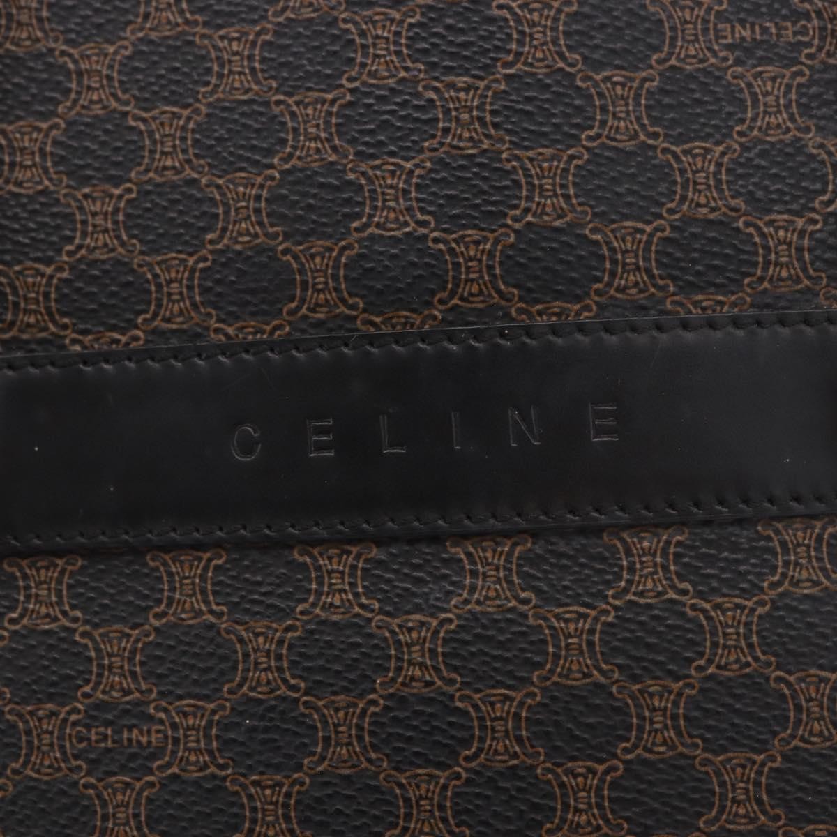 Celine C Macadam Tote Pvc Leather/ Macadam Canvas Black Canvas Shoulder Bag Bag (Pre-Owned)