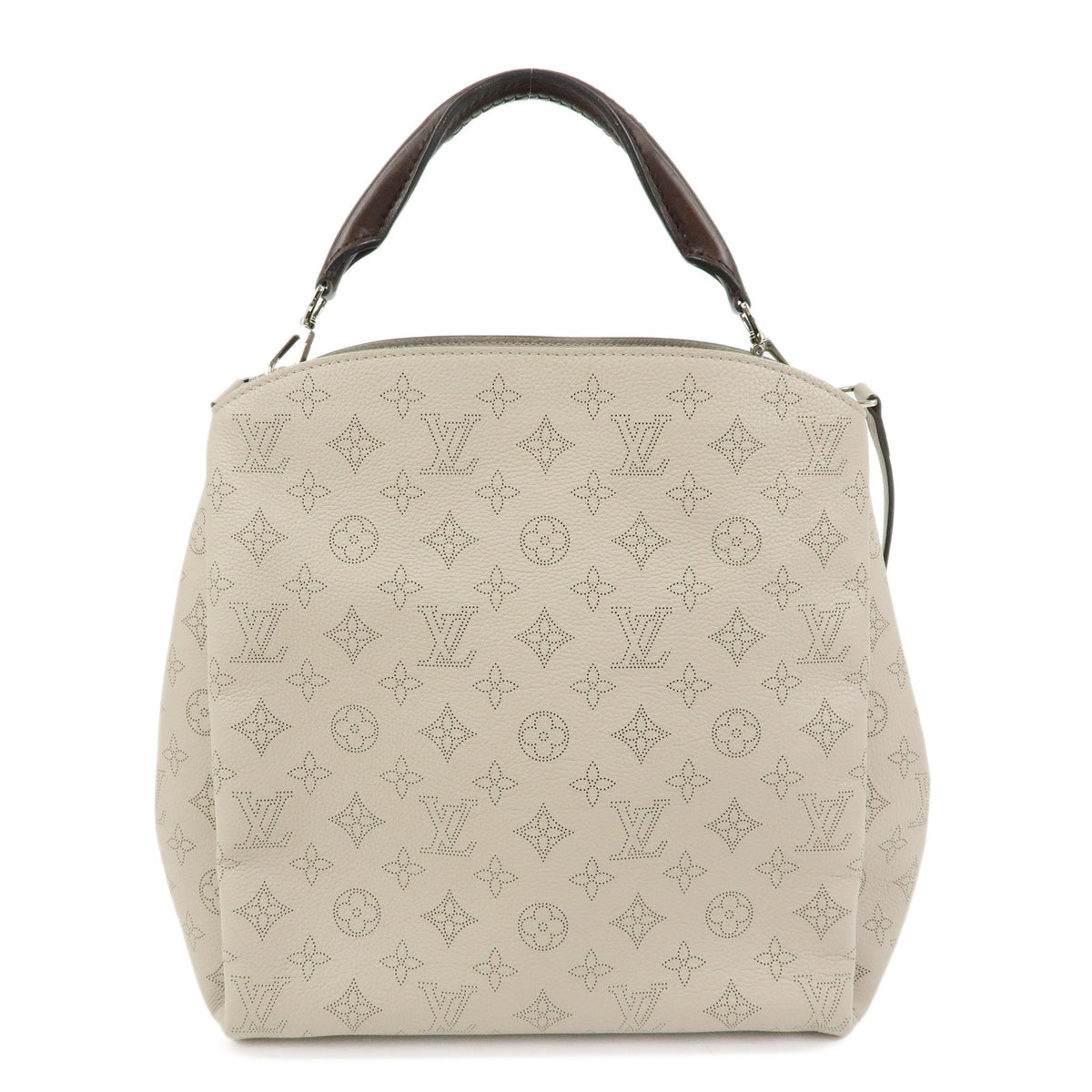 Louis Vuitton Babylone Mahina Leather Beige Leather Handbag (Pre-Owned)