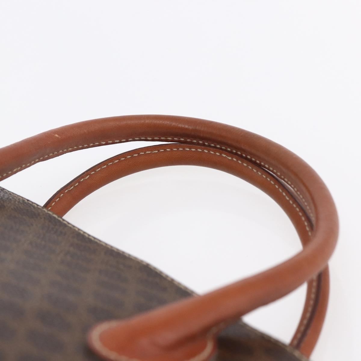 Celine Vintage Macadam Canvas Brown Canvas Handbag (Pre-Owned)