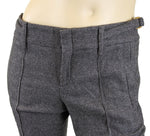 Gucci Women's Brown Wool Elastane with Buckle Belt Strap Dress Pant