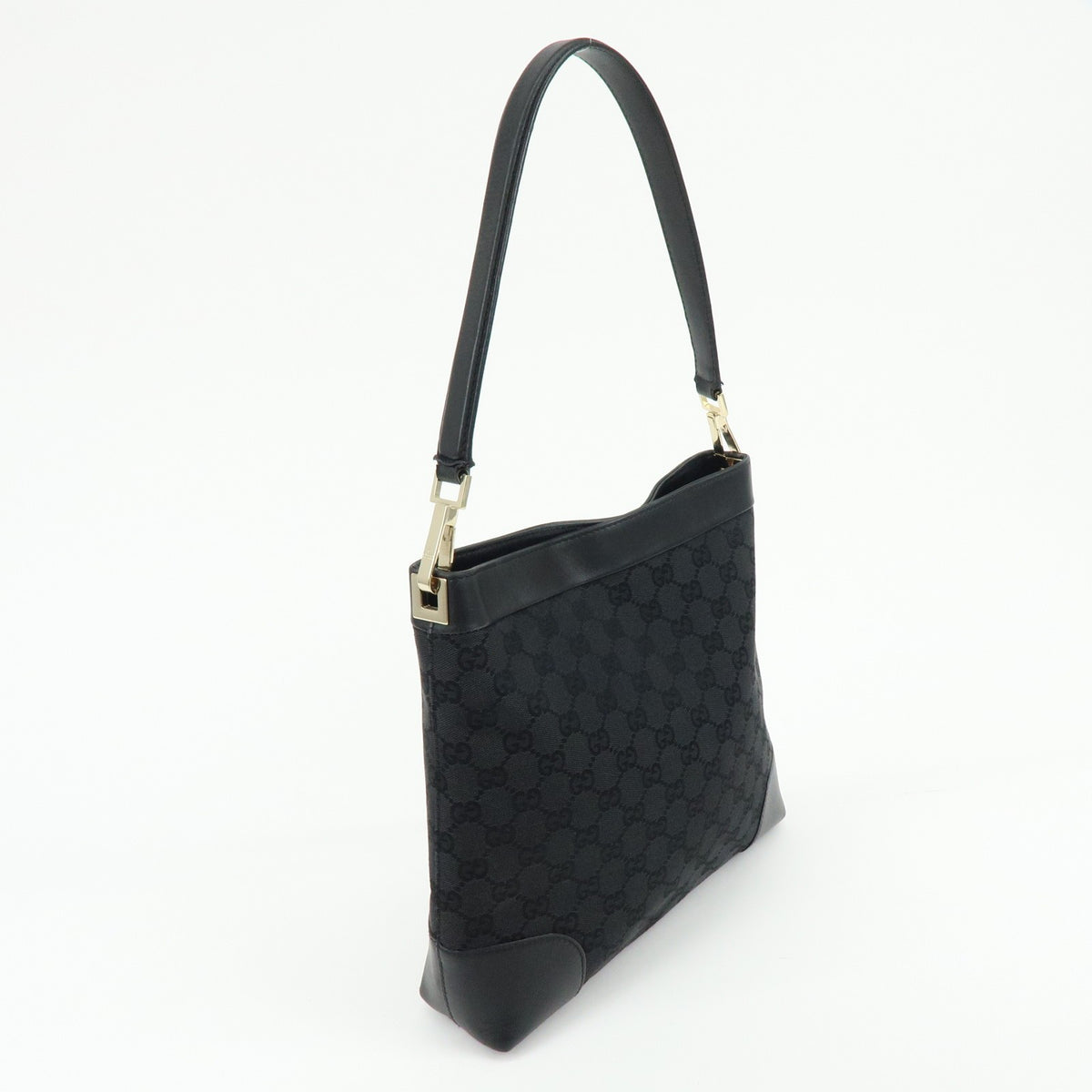 Gucci Gucci Gg Canvas North-South Tote Gg Canvas And Leather Black Canvas Tote Bag Bag (Pre-Owned)
