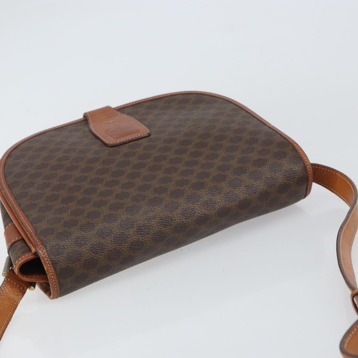 Celine Macadam Shoulder Pvc Leather Brown Pvc Crossbody Bag Bag (Pre-Owned)