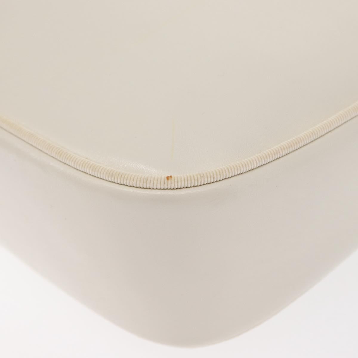 Salvatore Ferragamo Vala Leather White Leather Shoulder Bag Bag (Pre-Owned)