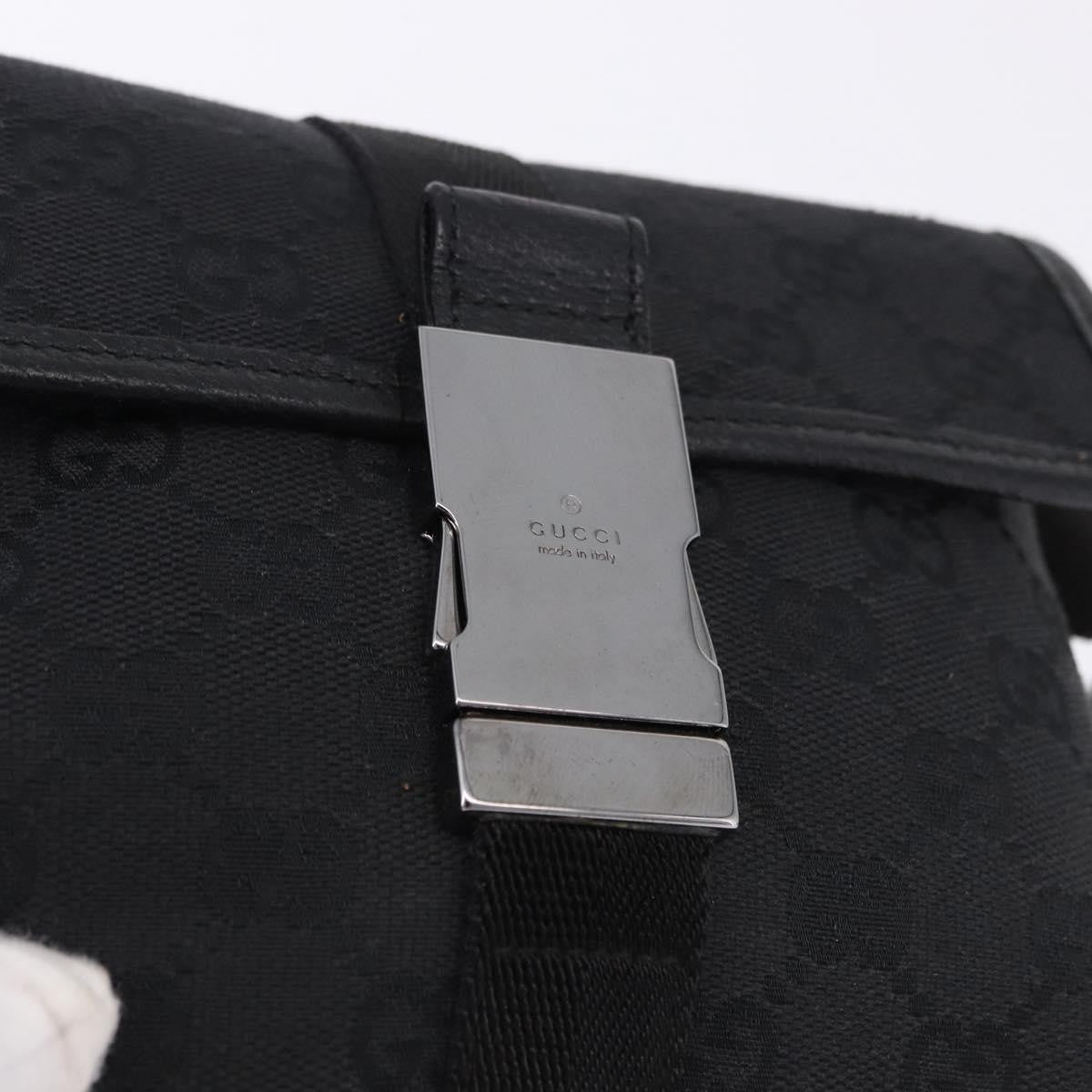 Gucci Buckle Waist Gg Canvas And Leather Black Canvas Clutche & Pouche Bag (Pre-Owned)