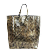 Bottega Veneta Women's Gold / Black Leather Intrecciomirage Tote Bag 298778