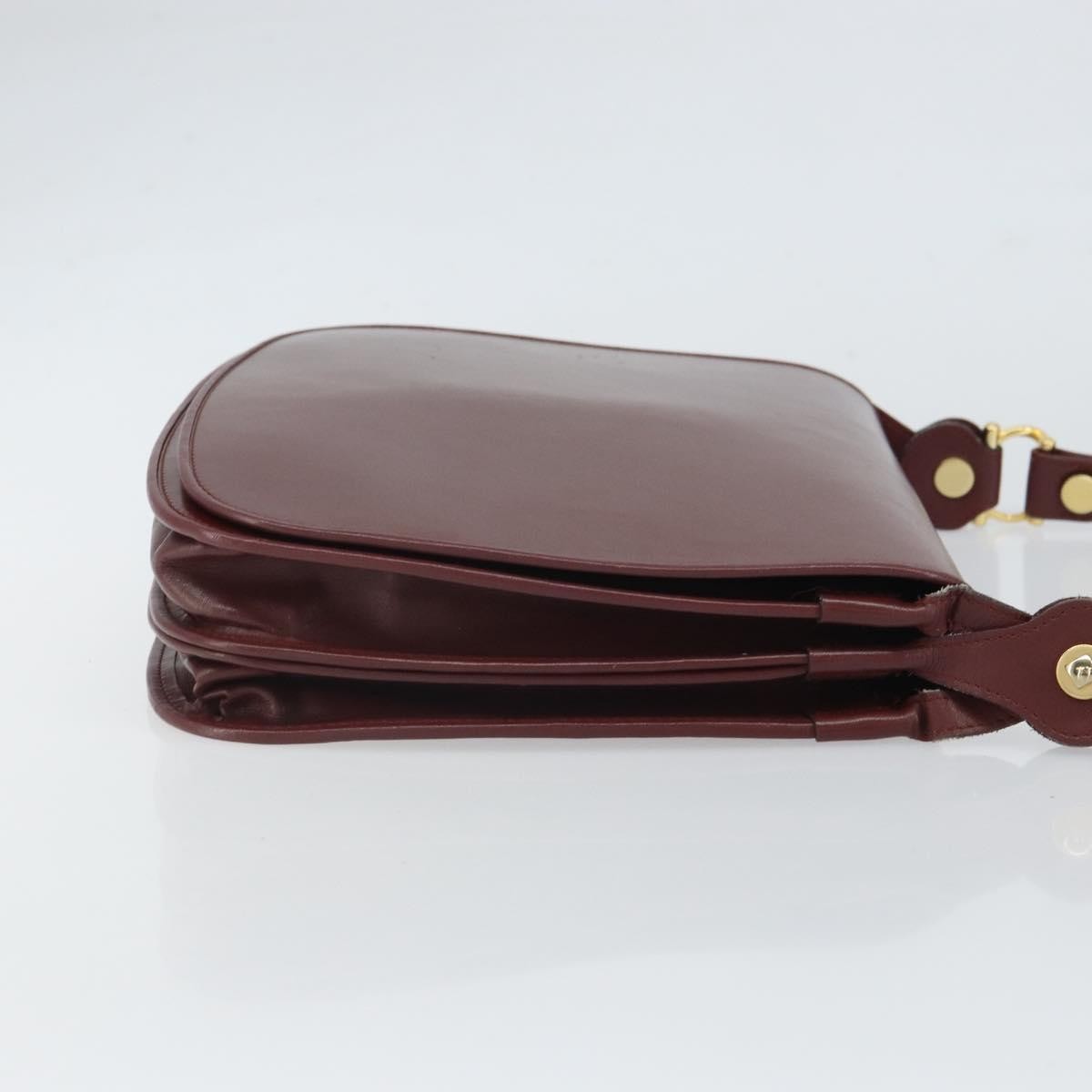 Cartier Must De Cartier Leather Burgundy Leather Shoulder Bag Bag (Pre-Owned)