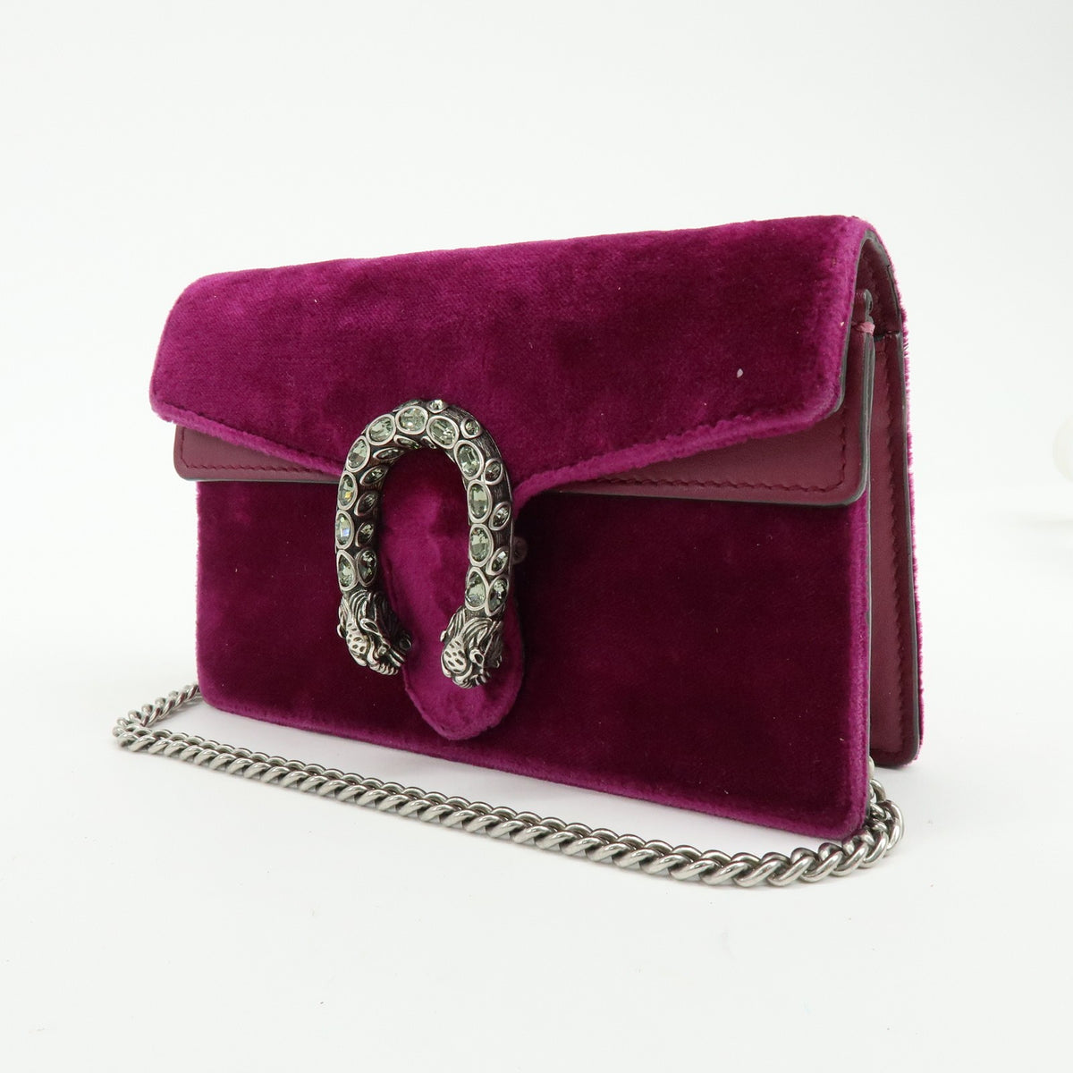 Gucci Dionysus Velvet Purple Velvet Handbag (Pre-Owned)