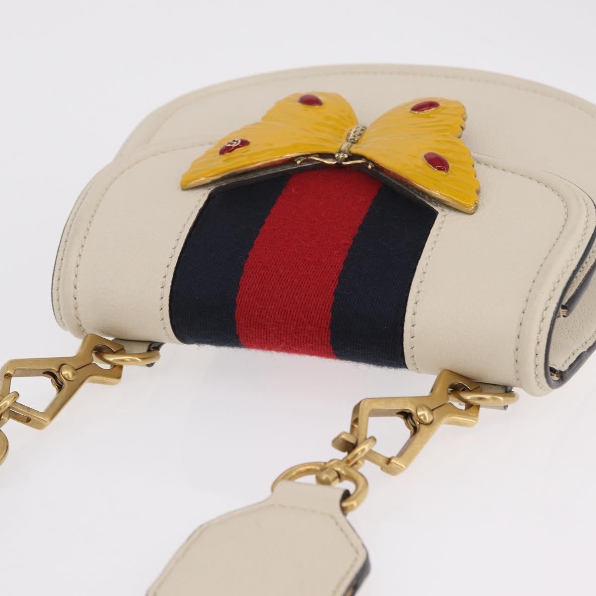 Gucci Totem Leather Beige Leather Shoulder Bag Bag (Pre-Owned)