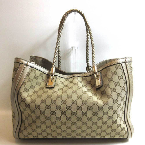 Gucci Gg Canvas Brown Canvas Tote Bag (Pre-Owned)