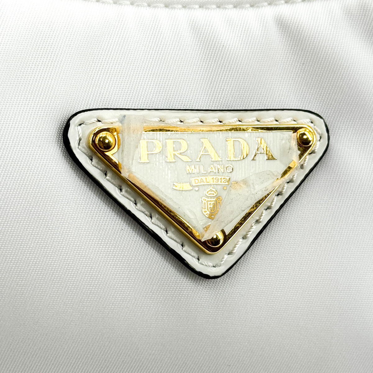 Prada Re-Edition 2004 Nylon And Leather White Nylon Shoulder Bag Bag (Pre-Owned)
