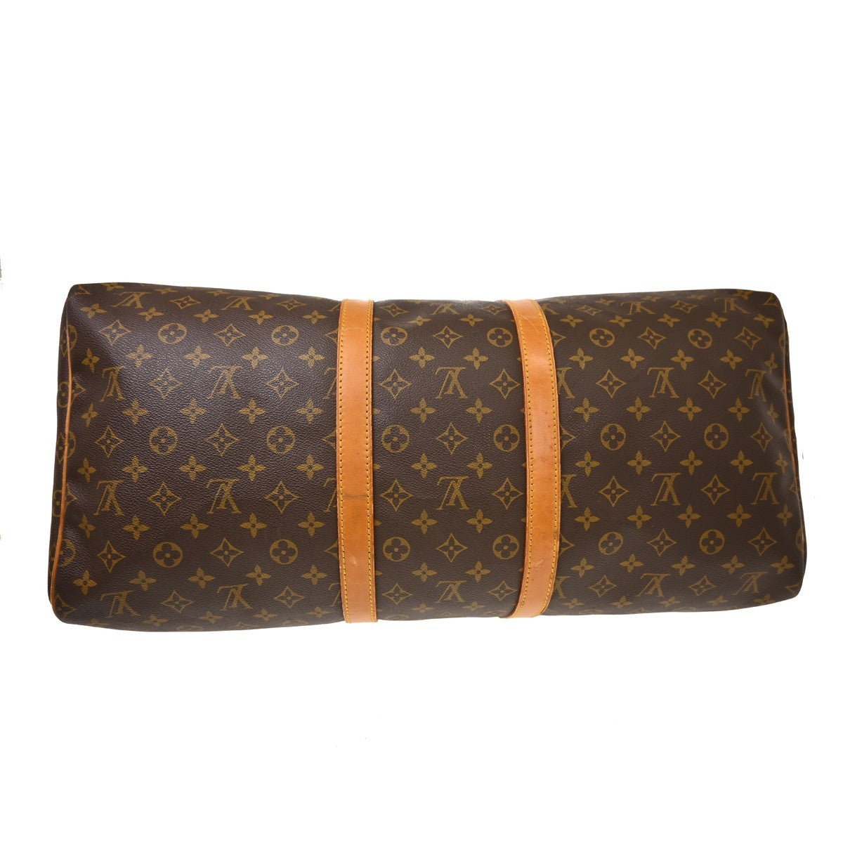 Louis Vuitton Keepall Canvas Brown Canvas Travel Bag Bag (Pre-Owned)